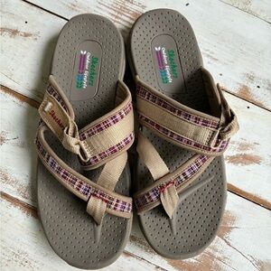 SKETCHERS Reggae sandals all natural outdoor lifestyle casual boho hippie sz 8